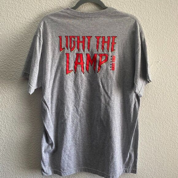 Full Send Hockey Light The Lamp Nelk Boys T-Shirt Gray Color Men's Large - Picture 4 of 4